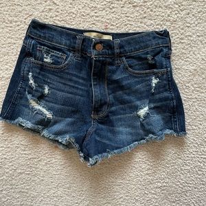 Hollister Jean Shorts Size 3/26 High Waist Stretch Shorties